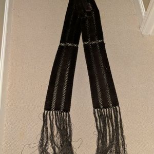 Boho fringed wide brown sash